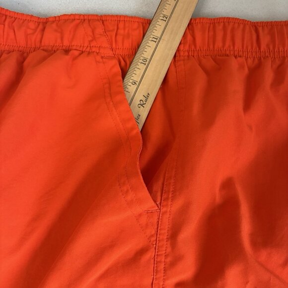 Speedo Swim Trunks Mens Large Orange Pockets Drawcord Solid Mesh Lined Surfing - Picture 4 of 8